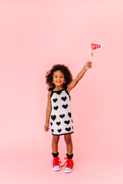 Knit heart dress
