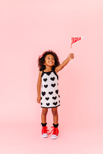 Knit heart dress