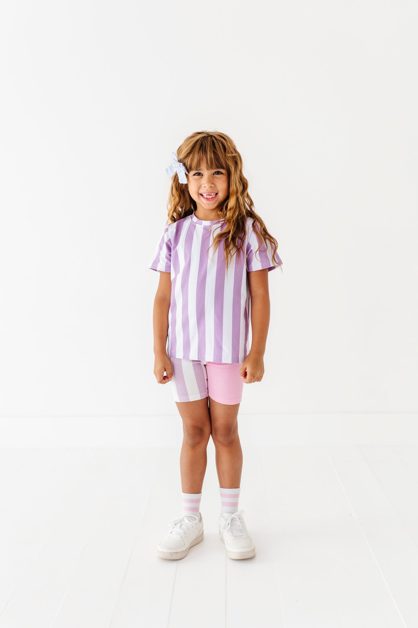 Purple striped tshirt