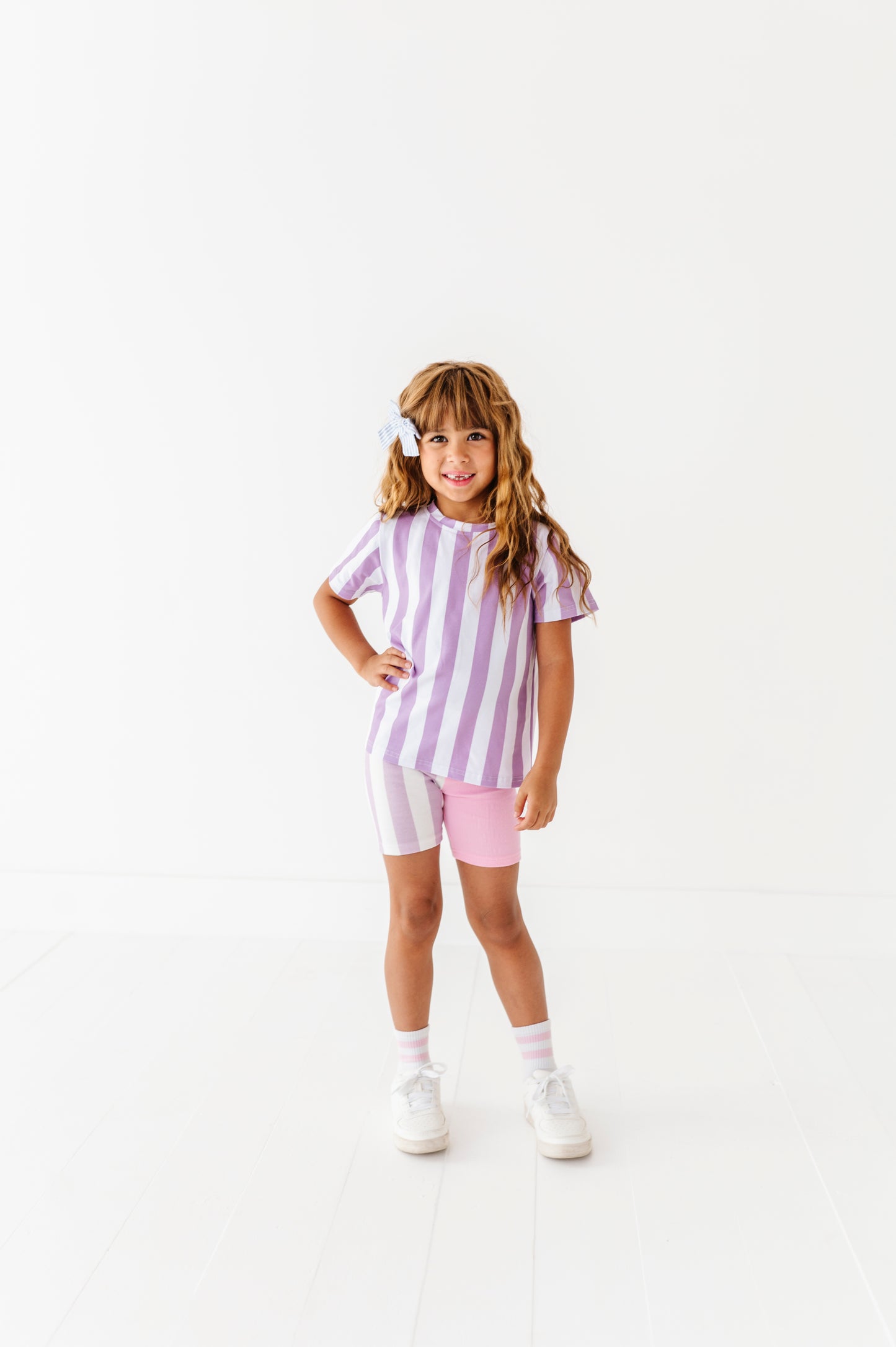 Purple striped tshirt