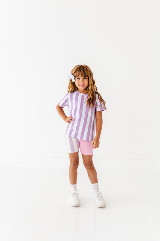 Purple striped tshirt