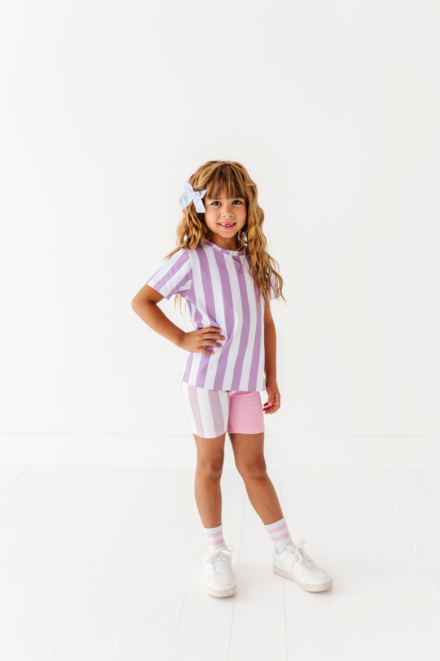 Purple striped tshirt