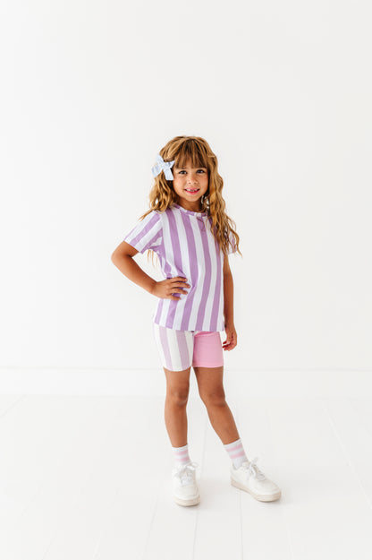 Purple striped tshirt
