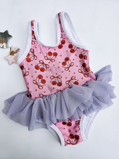 Cherry bows tutu Leotard/Swimsuit