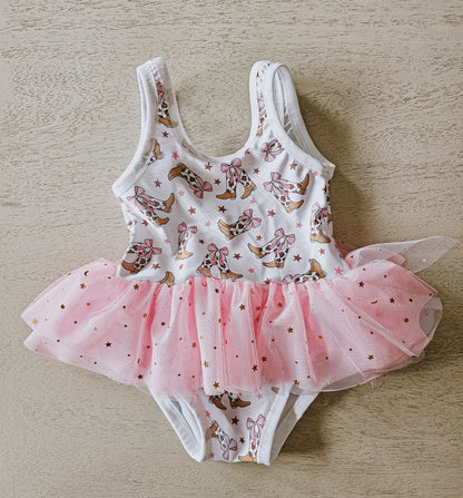 Bow boots tutu Leotard/Swimsuit