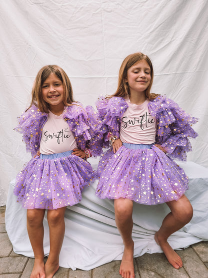 Purple ruffle jacket