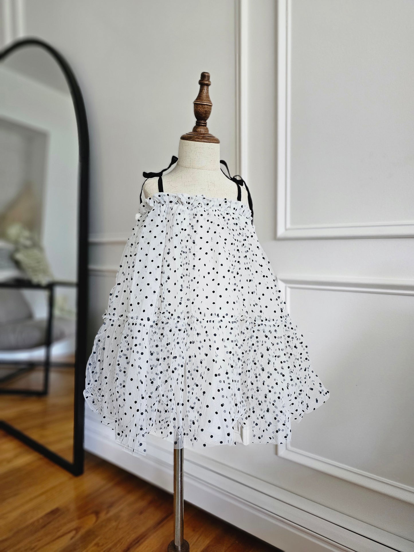 Black & White Confetti Party Dress