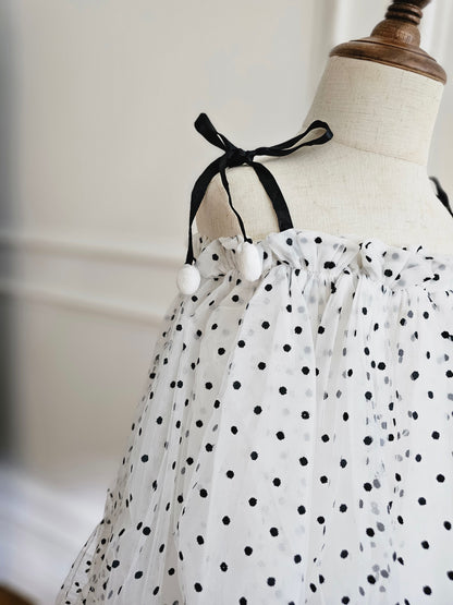 Black & White Confetti Party Dress