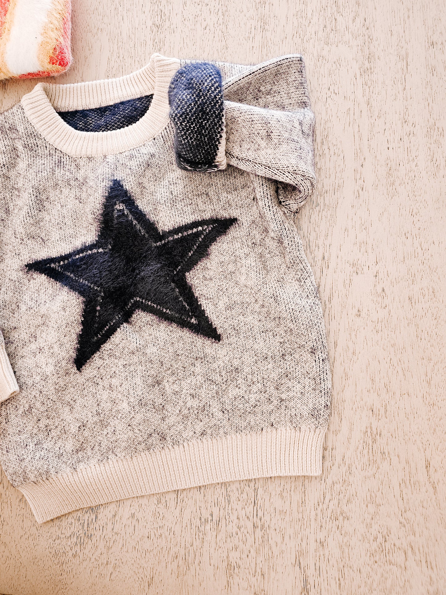 Fuzzy star sweater