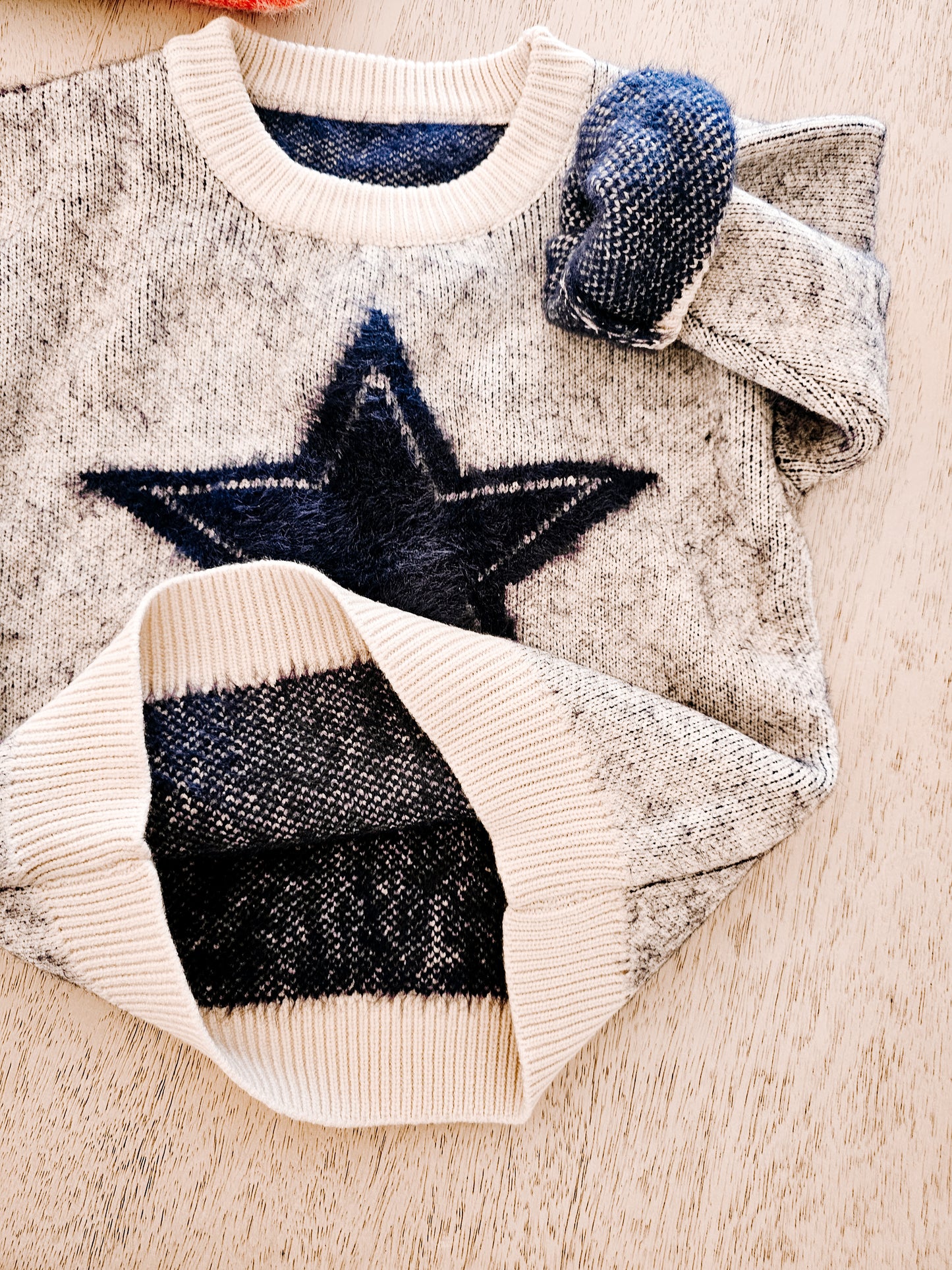 Fuzzy star sweater