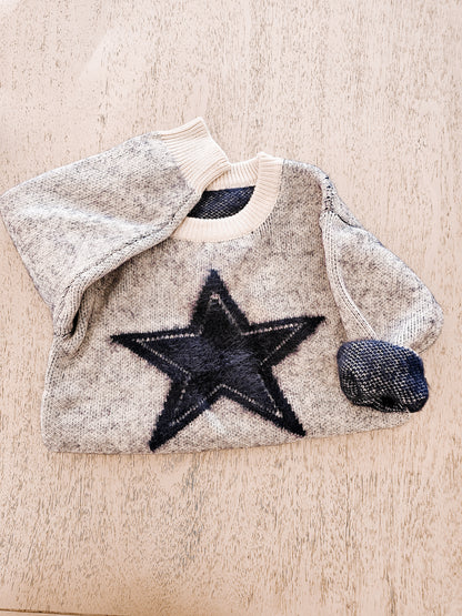 Fuzzy star sweater