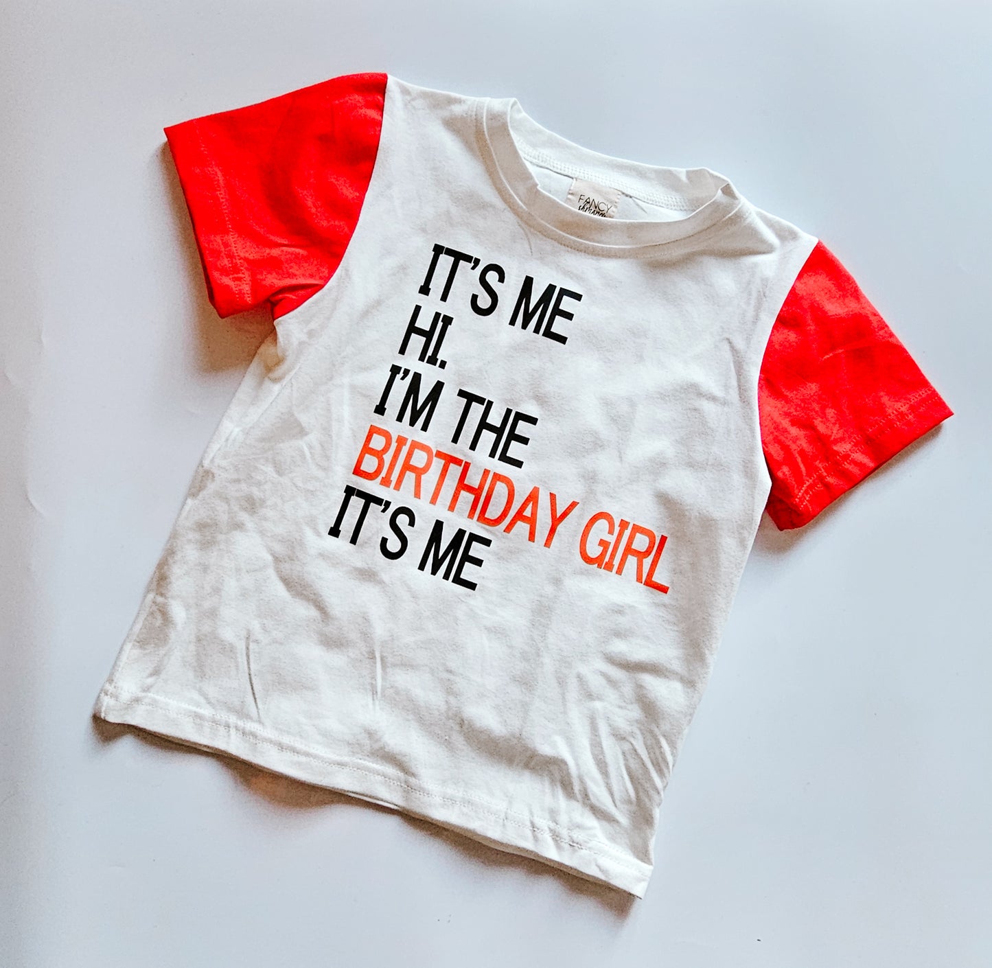 Birthday Girl color blocked tshirts