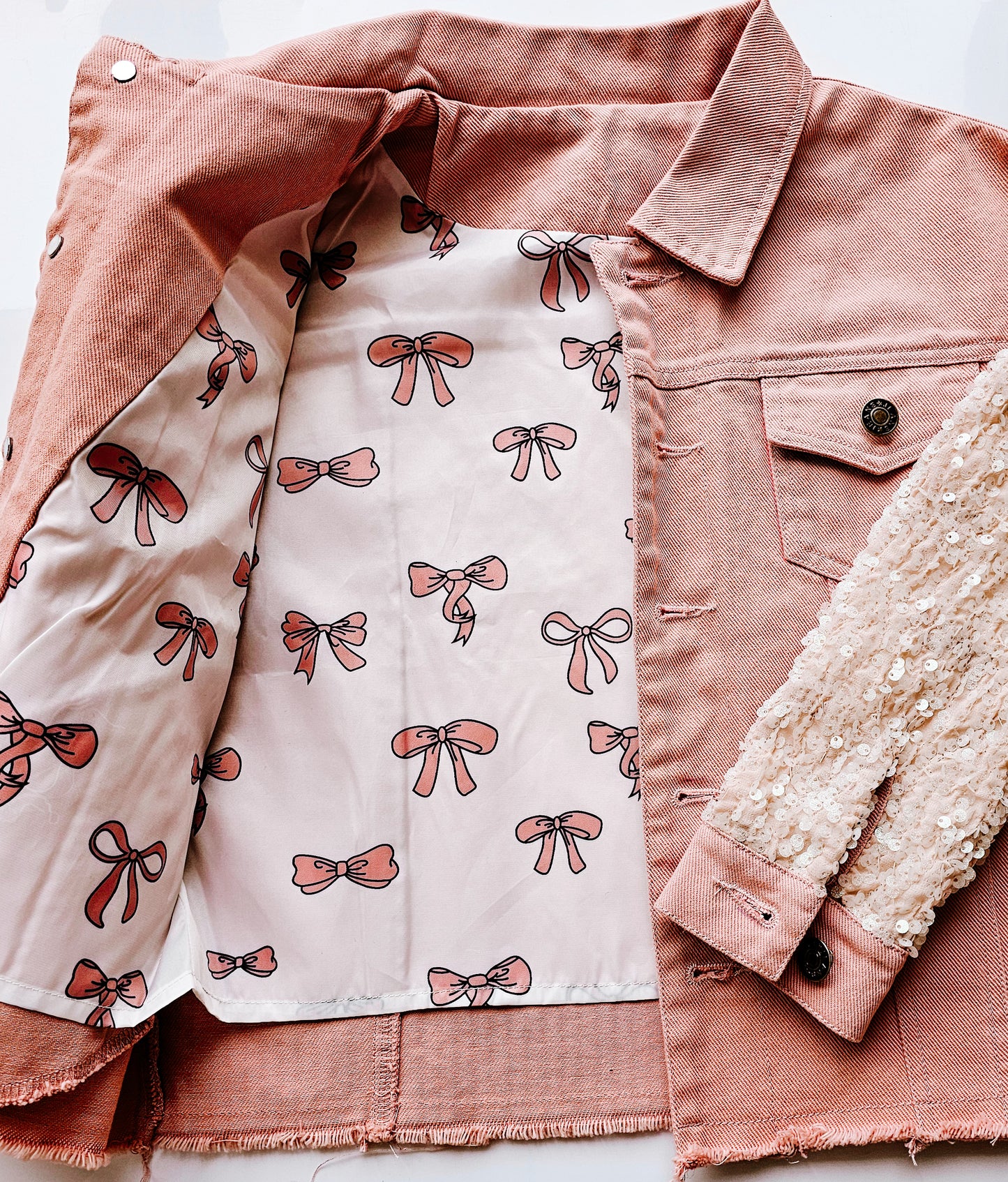 Pink Denim + Shine jacket