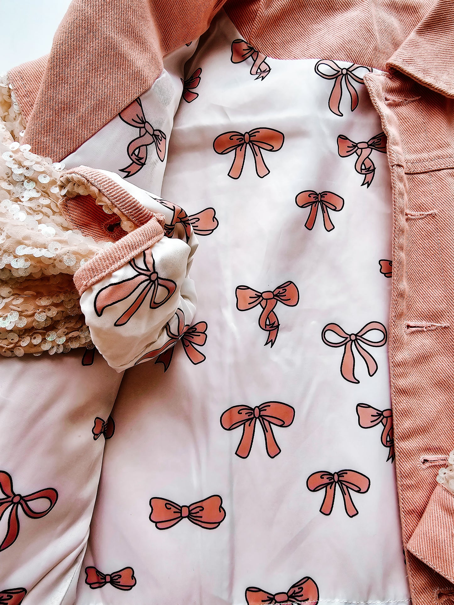 Pink Denim + Shine jacket