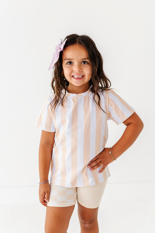 Tan striped tshirt