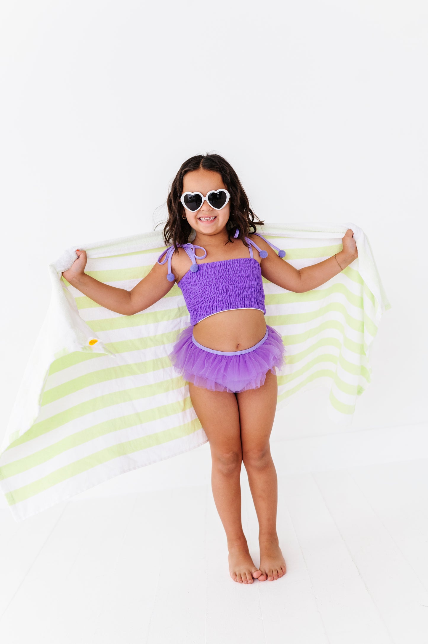 Purple Pom Pom bikini swimsuit