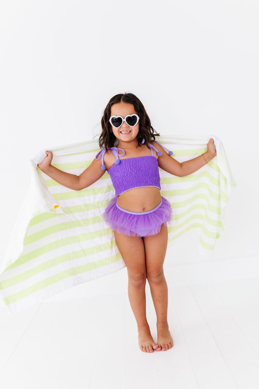 Purple Pom Pom bikini swimsuit