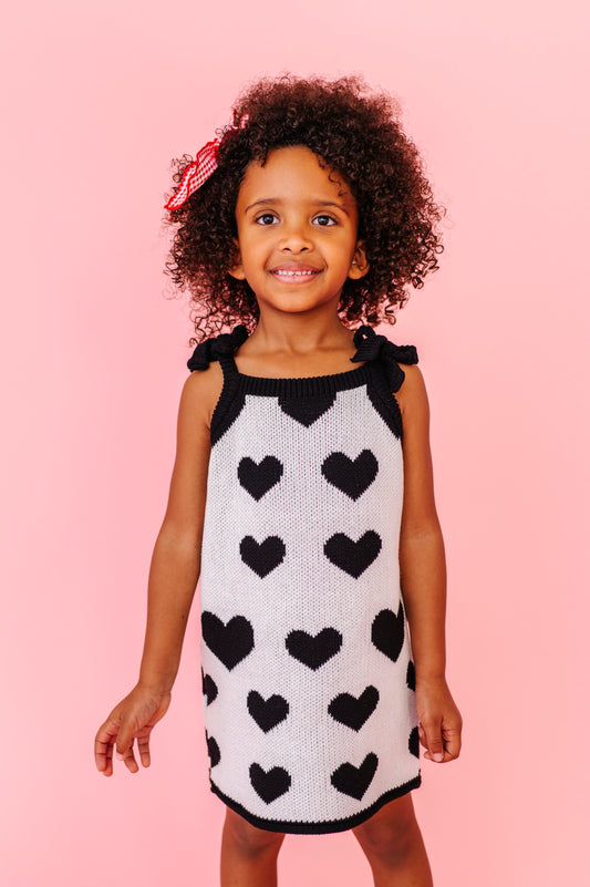 Knit heart dress