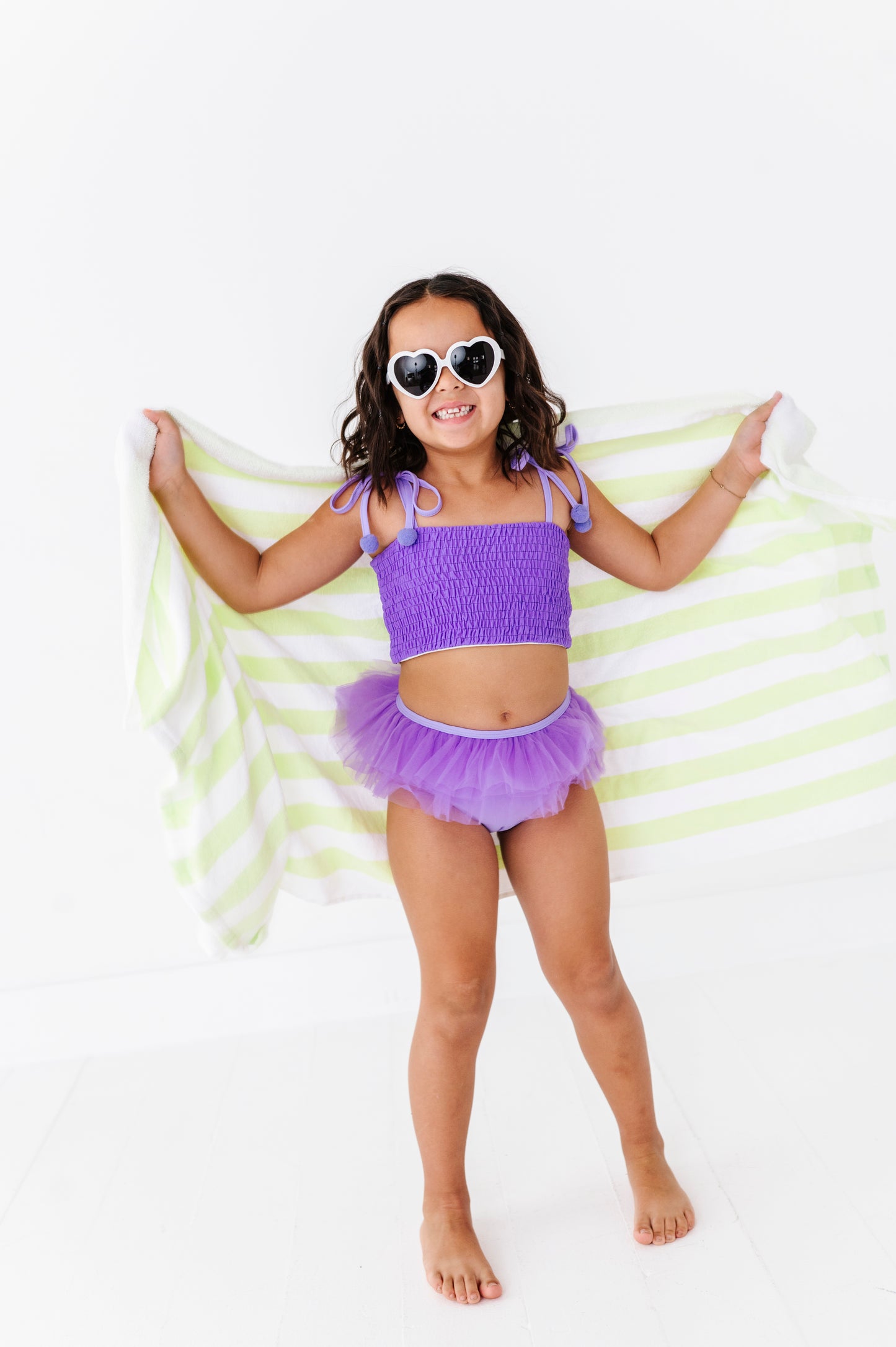 Purple Pom Pom bikini swimsuit