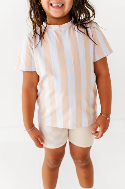 Tan striped tshirt