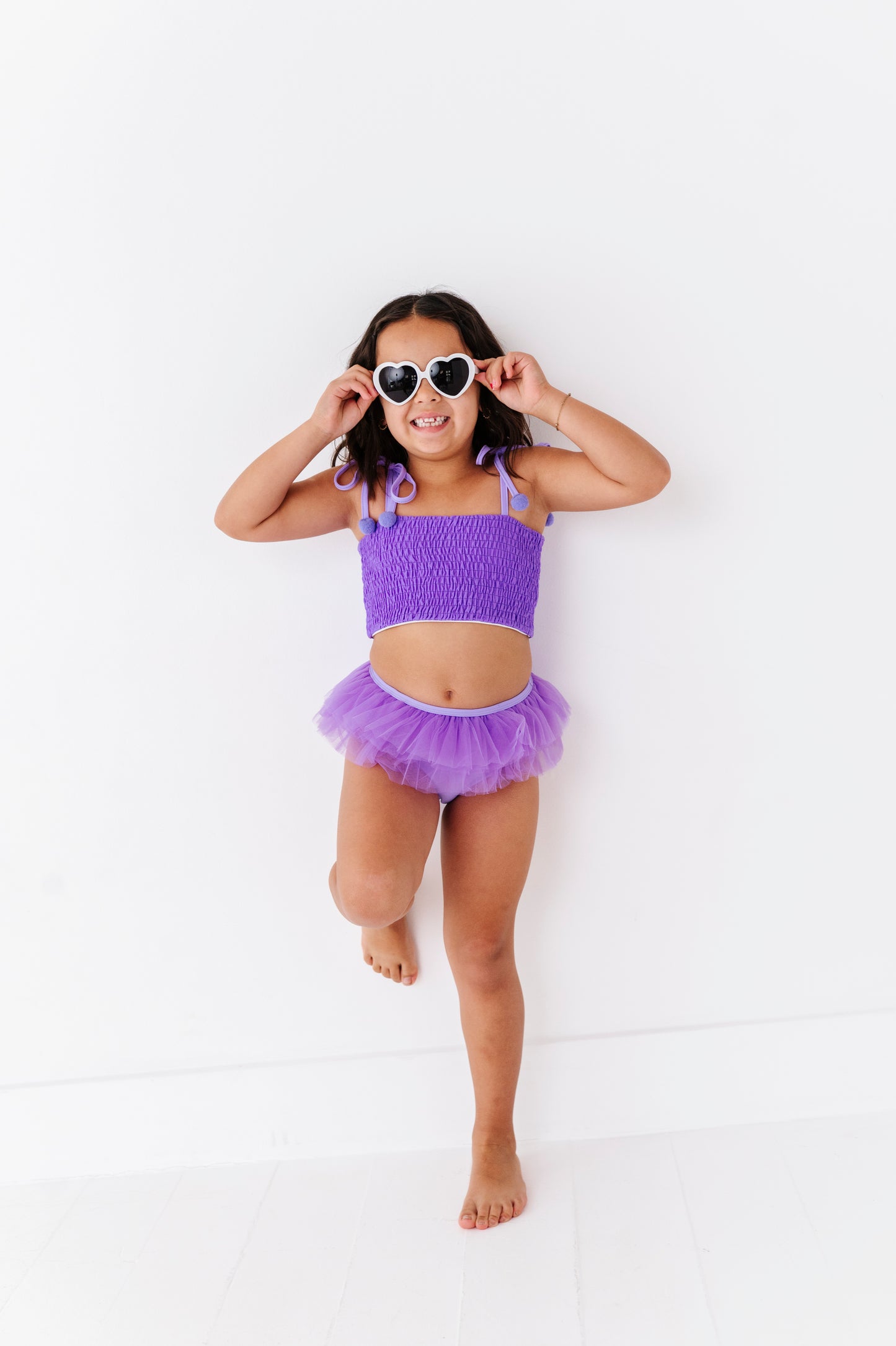 Purple Pom Pom bikini swimsuit