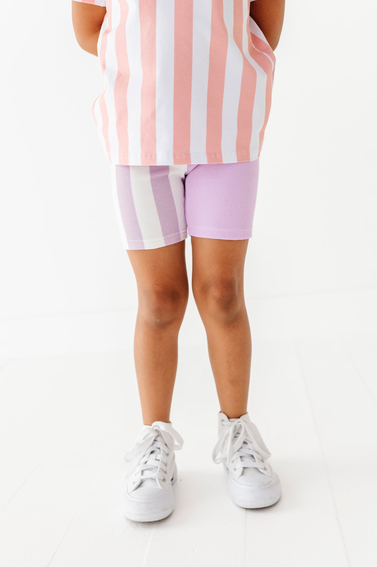 Pink striped tshirt