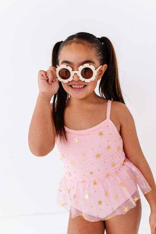 Pink star one piece swimsuit