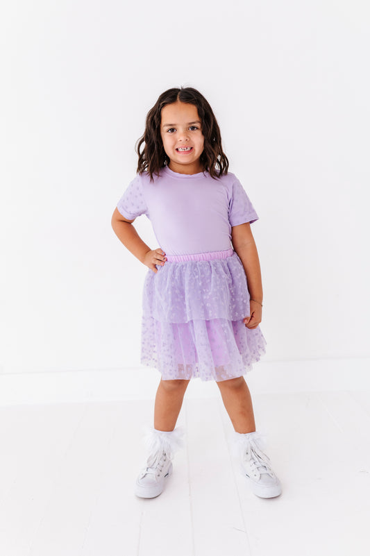 Purple heart tutu skirt