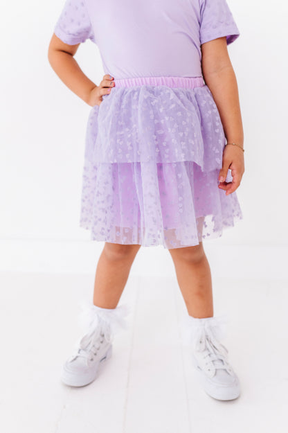 Purple heart tutu skirt