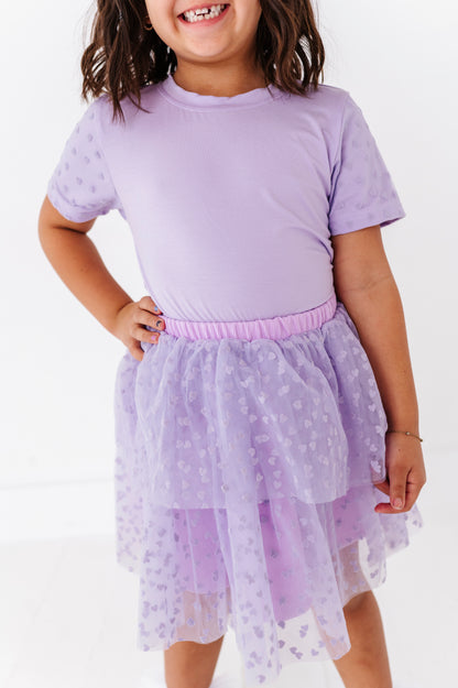 Purple heart tutu skirt