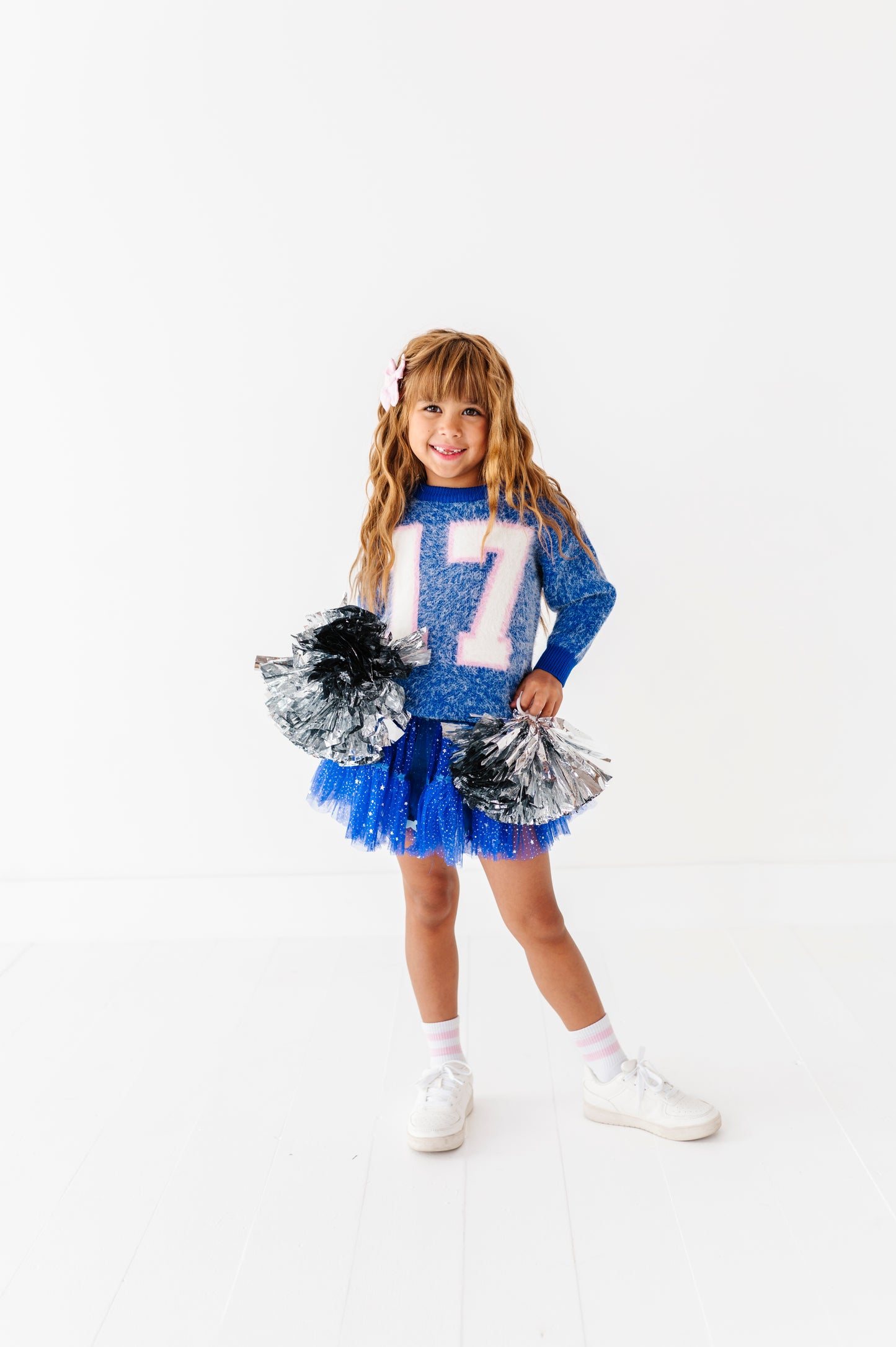 Fuzzy 17 jersey sweater