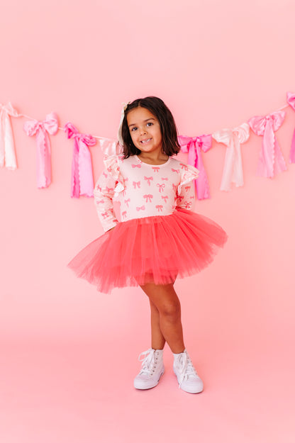 Pink with bows tutu leo