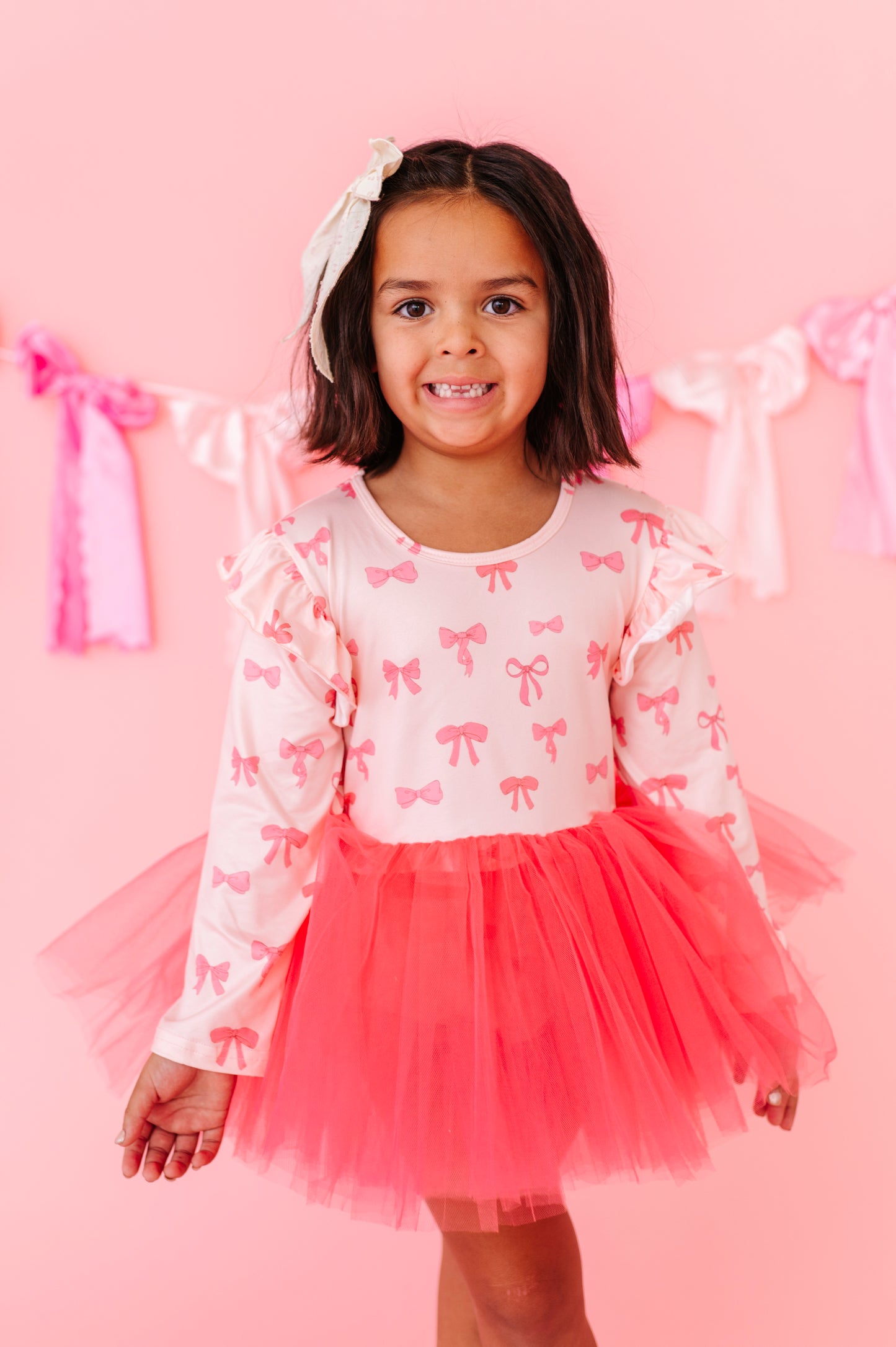 Pink with bows tutu leo