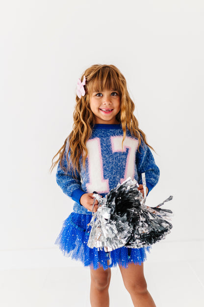 Fuzzy 17 jersey sweater
