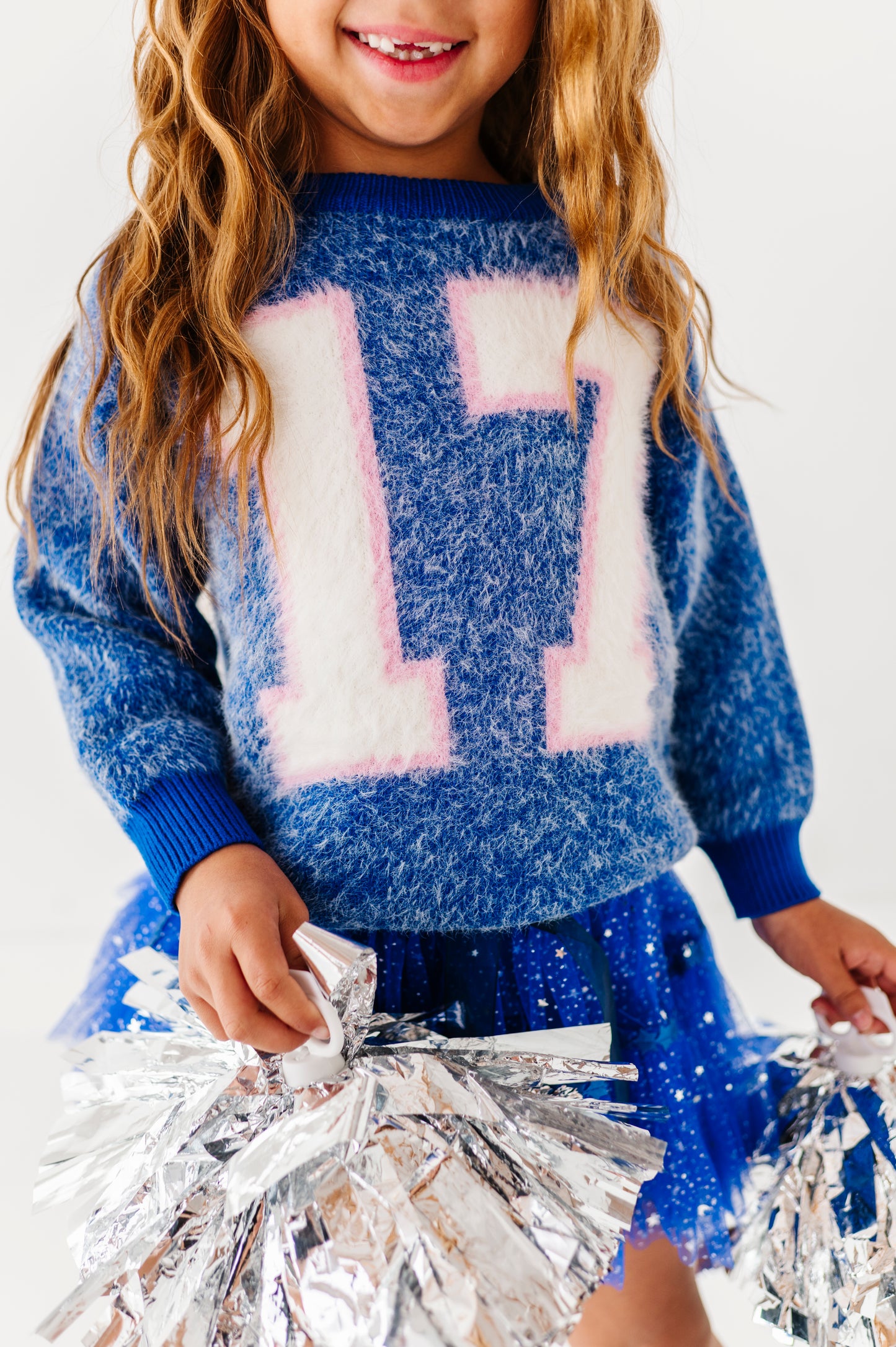 Fuzzy 17 jersey sweater
