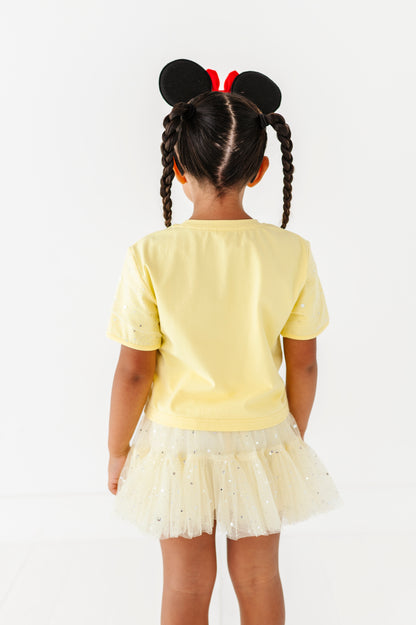 Pale Yellow Fancy Skort