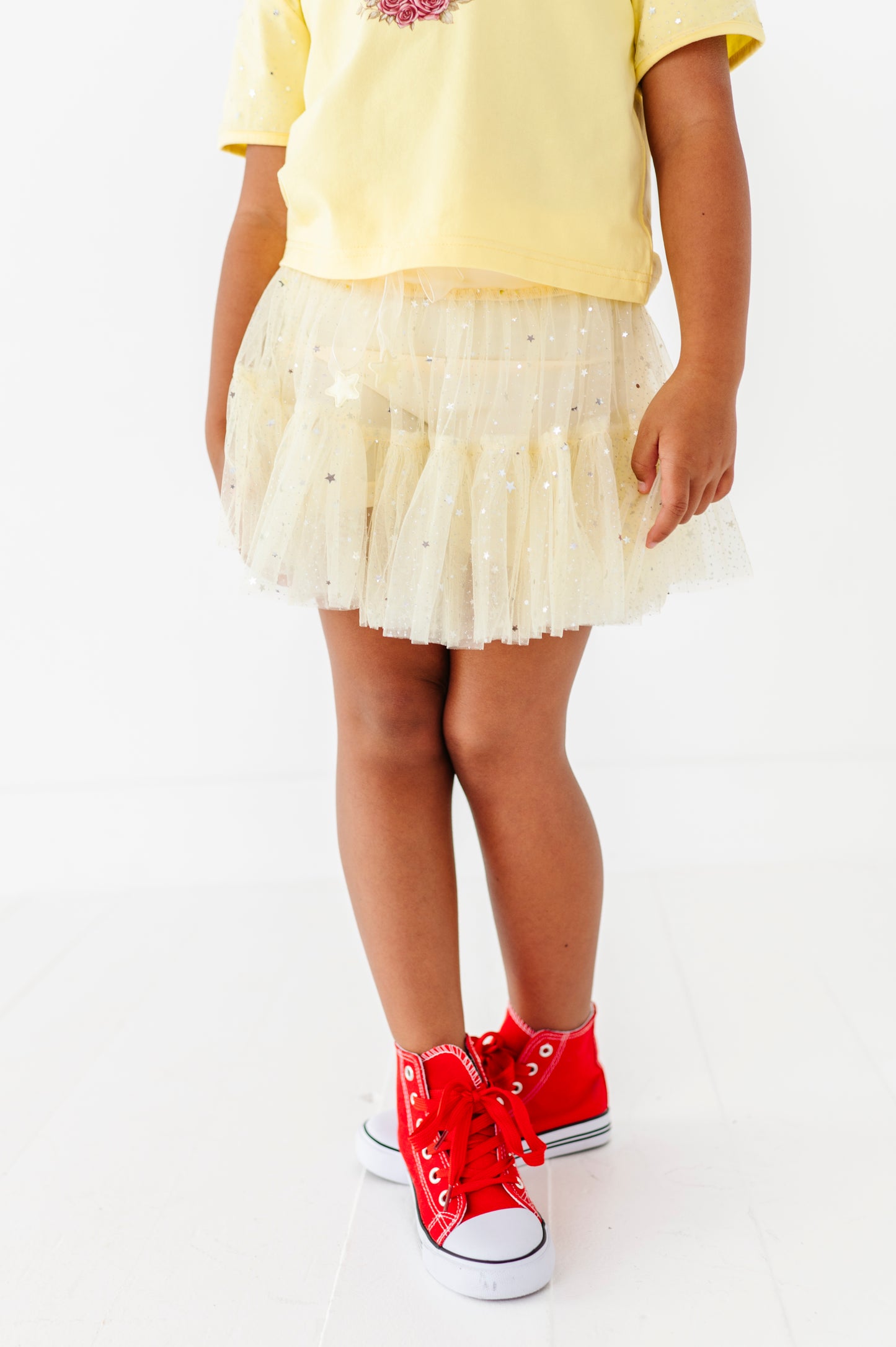 Pale Yellow Fancy Skort