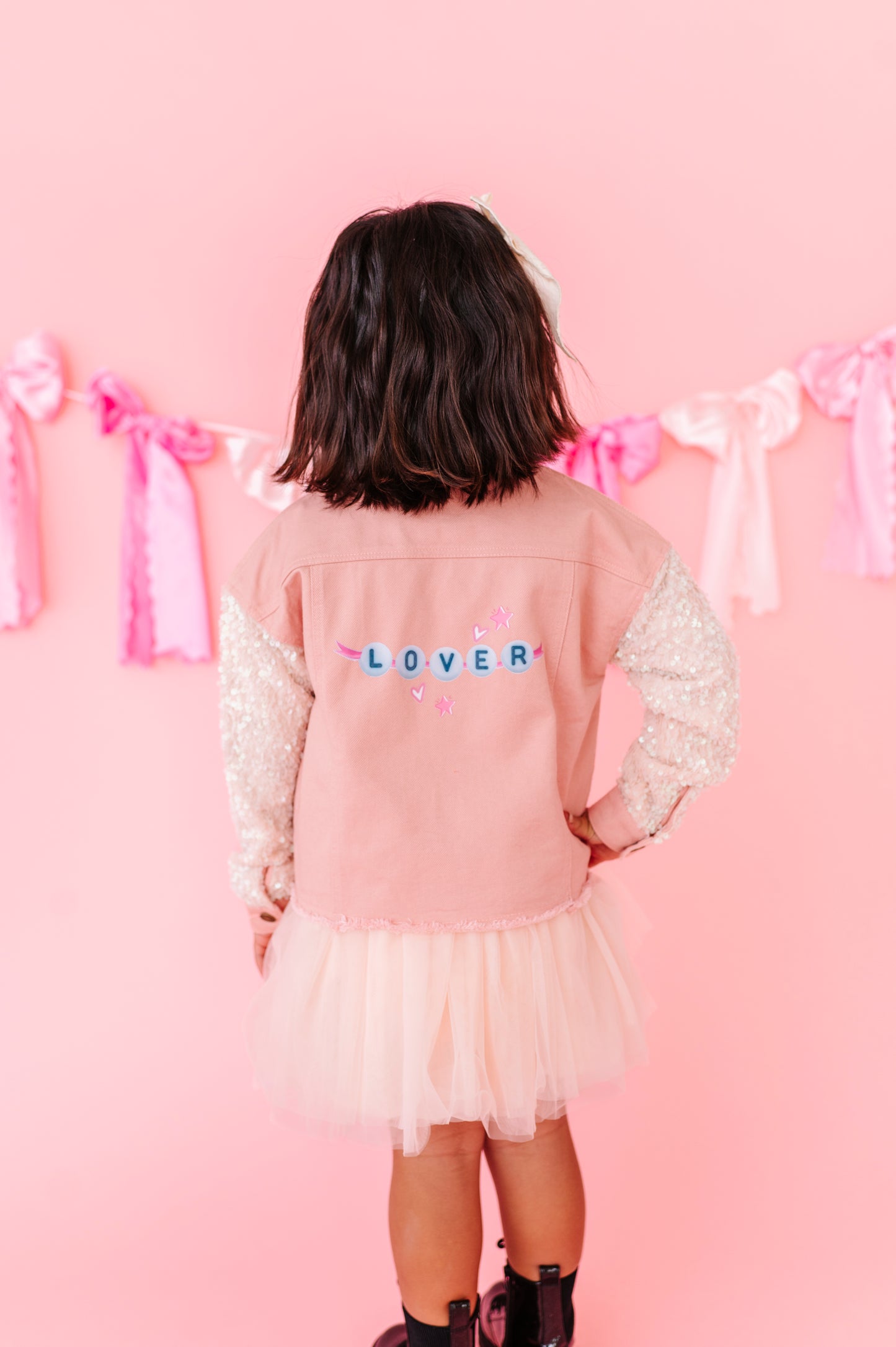 Pink Denim + Shine jacket