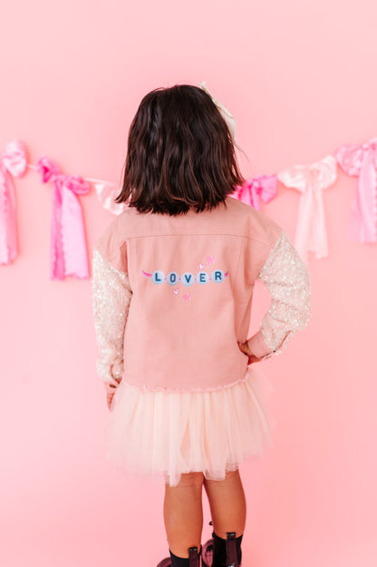 Pink Denim + Shine jacket