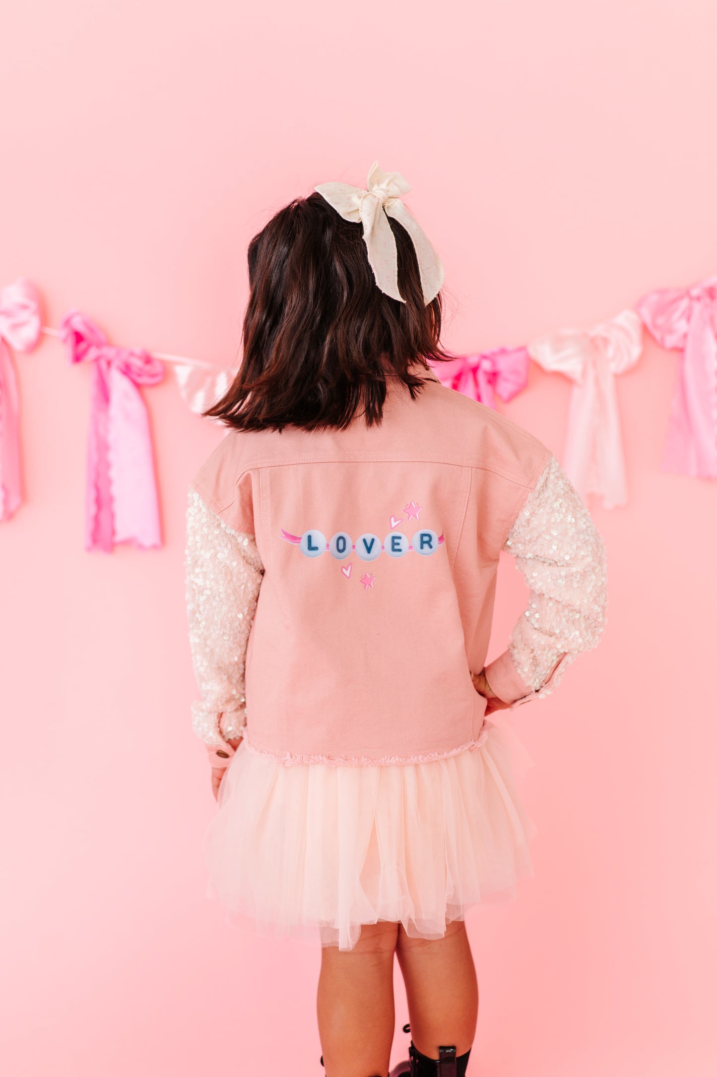 Pink Denim + Shine jacket