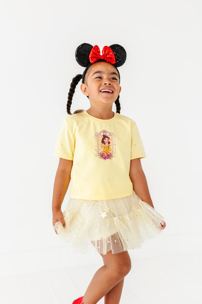 Pale Yellow Fancy Skort