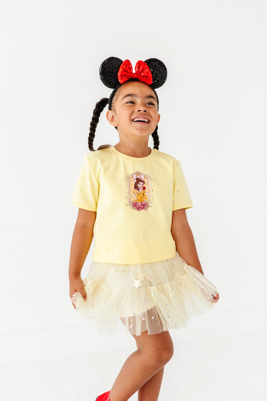 Pale Yellow Fancy Skort