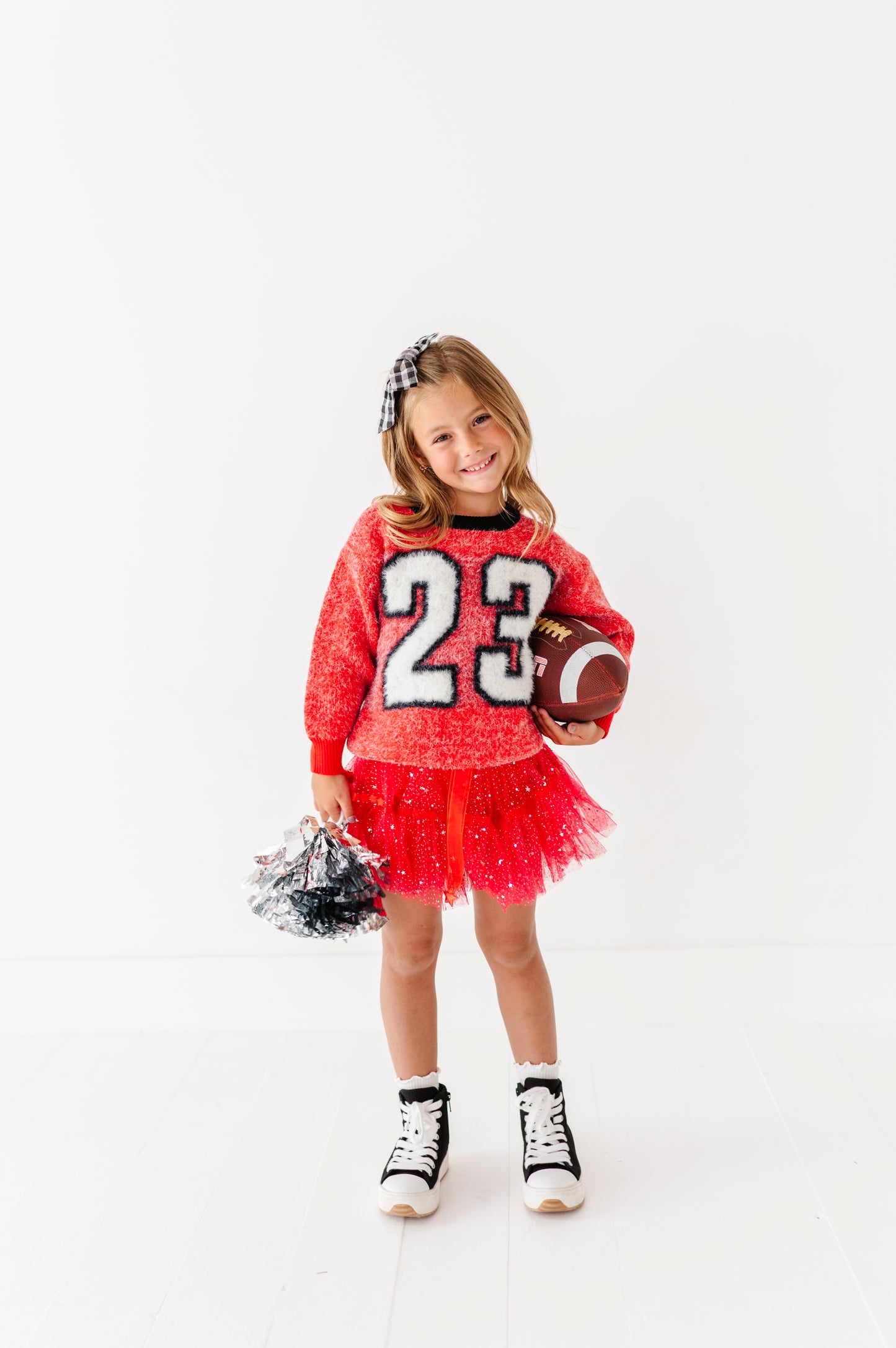 Fuzzy 23 jersey sweater
