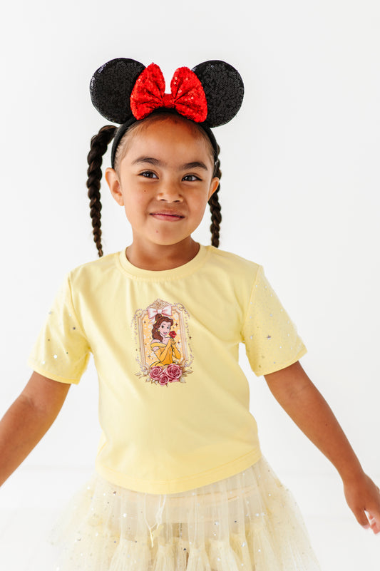 Pale Yellow & Silver star tee