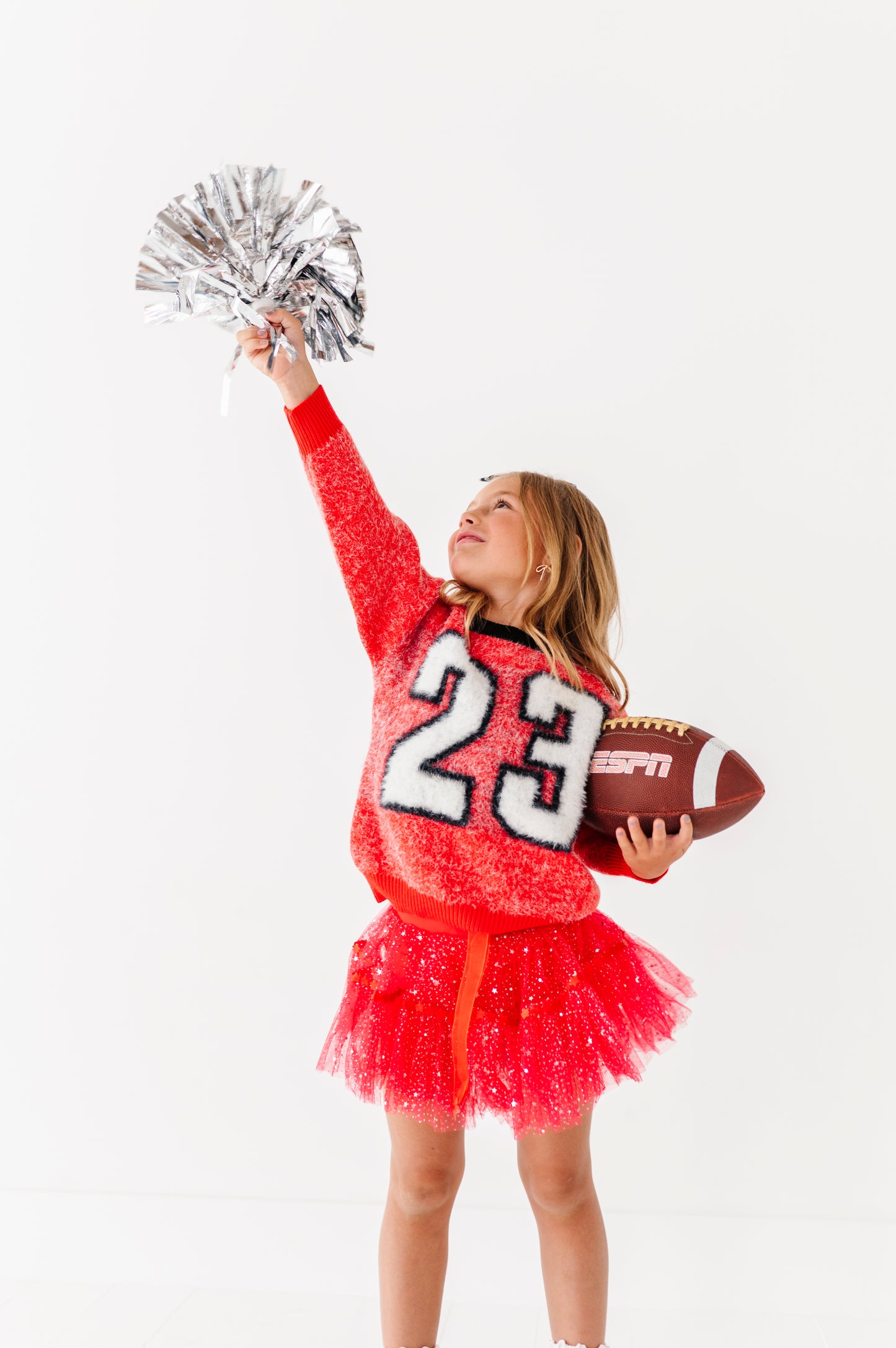 Fuzzy 23 jersey sweater