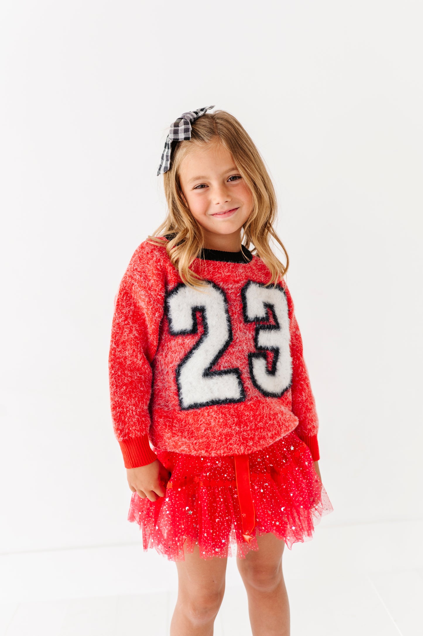 Fuzzy 23 jersey sweater