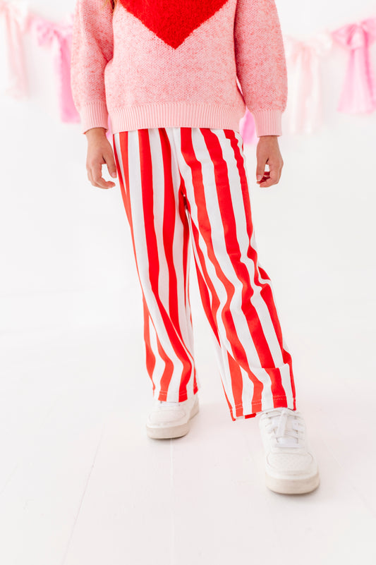 Red and white stripe pant