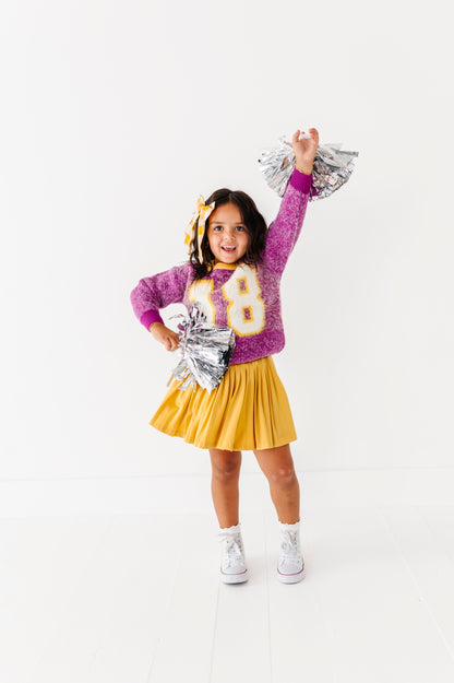 Fuzzy 18 jersey sweater
