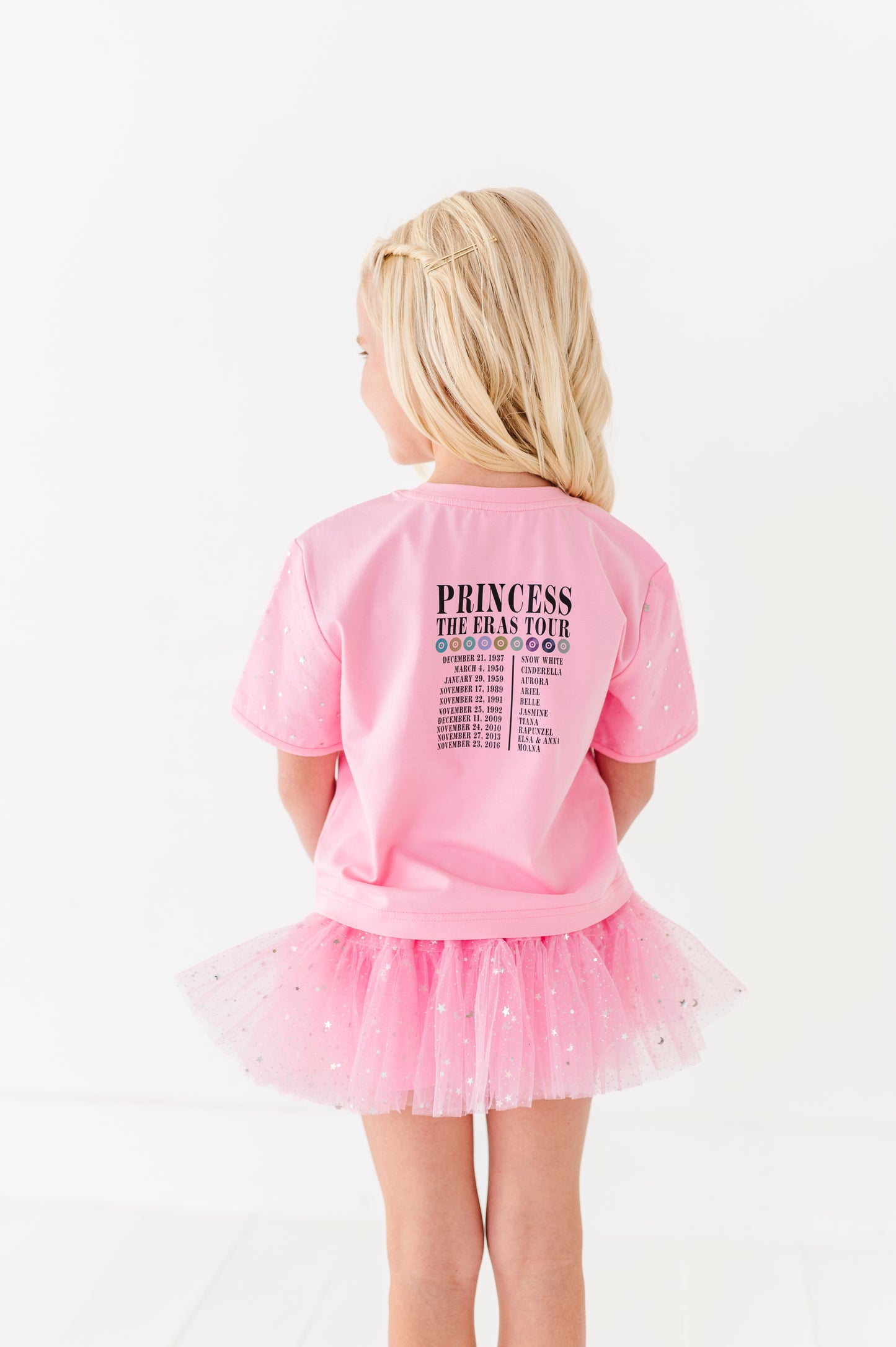 Pink & Silver star tee