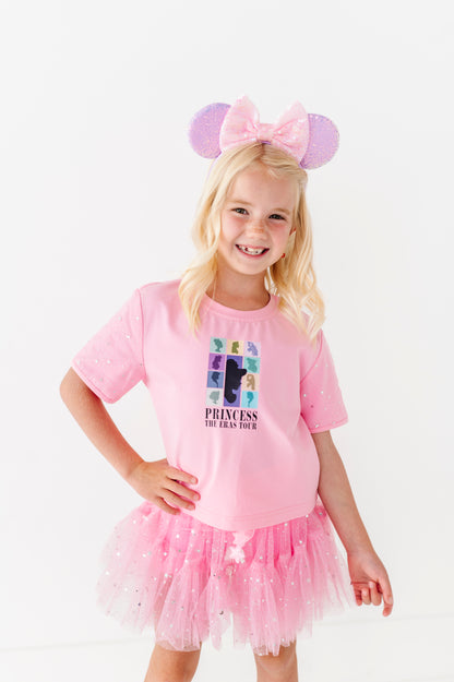 Pink & Silver star tee